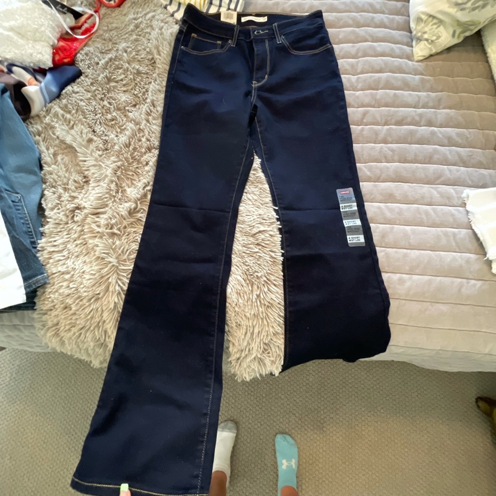 Levi’s skinny boot jeans. High rise